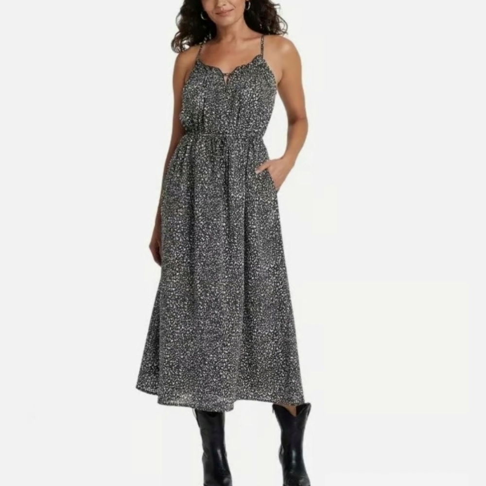 NWT Universal Thread Black White  Maxi Dress Size XS
